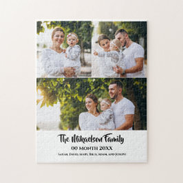 Anpassningsbar 3-familjens fotokollage pussel