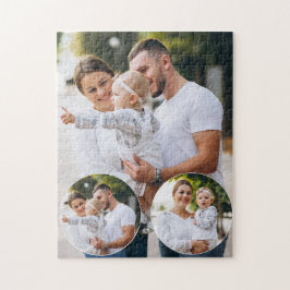 Anpassningsbar 3-familjens fotokollage pussel