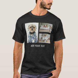 Anpassningsbar 3 Fotokollage T Shirt