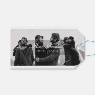 anpassningsbar 3-fotoskript tack för fotofotografi presentetikett