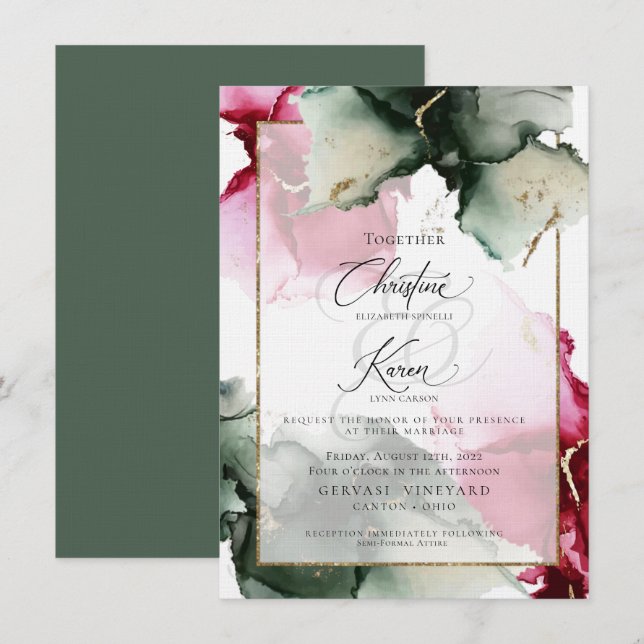 Anpassningsbar 3 Inbjudan till offertfärgning och  (Fram/baksida)