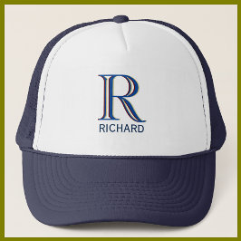 Anpassningsbar 3-lagermonogram med första Namn Keps