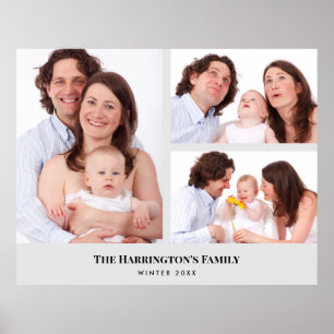 Anpassningsbar 3-sektioner Familjefoton Samla rekt Poster