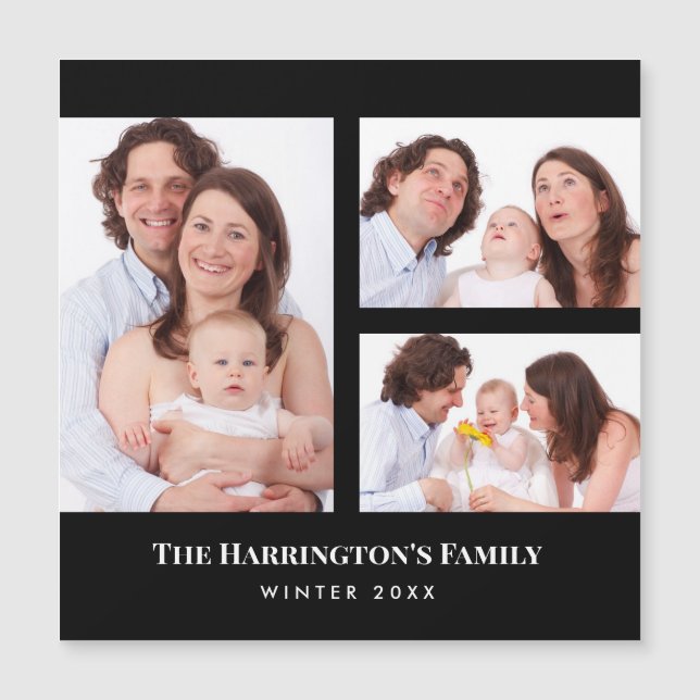 Anpassningsbar 3-sektionerna Family Photo Collage  (Framsida)
