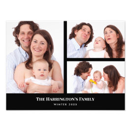 Anpassningsbar 3-sektionerna Family Photo Collage Fototryck