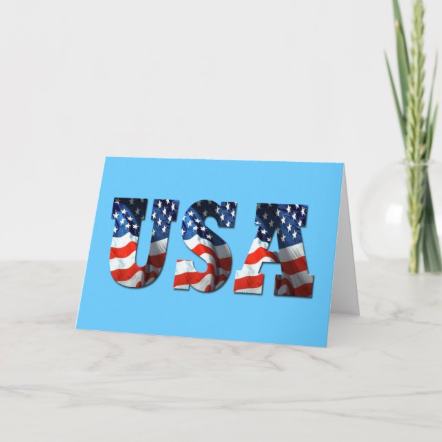 ANPASSNINGSBAR 3D USA Patriotic Postcards & Statio Anteckningskort (Framsida)