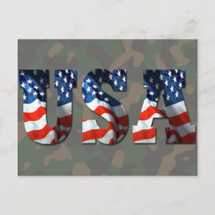 ANPASSNINGSBAR 3D USA Patriotic Postcards & Statio Vykort
