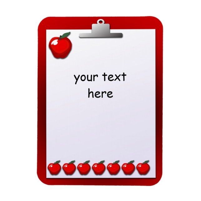 Anpassningsbar 3x4 Magnet för Urklipp för lärare (Vertikal)