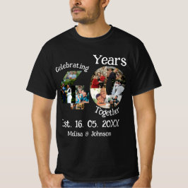 Anpassningsbar 40:e Bröllop-årsdagen 11 Fotokollag T Shirt