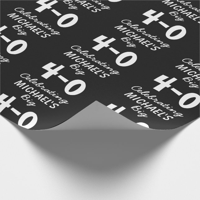 Anpassningsbar 40: e födelsedagen firande 40: Papp Presentpapper (Hörn)