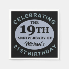 Anpassningsbar 40:e födelsedagen Humor Pappersservett