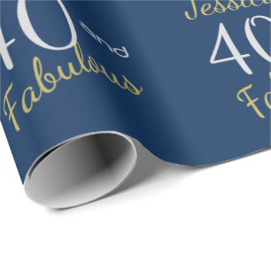 Anpassningsbar 40 och 40th födelsedag för sagoli presentpapper