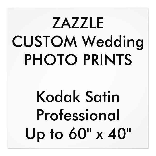 Anpassningsbar 40-tums x 40-tums fotoutskrift för  fototryck (Framsidan)