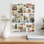 Anpassningsbar 42 Fotokollage Canvastryck<br><div class="desc">Gör en egen visning av en arbetsyta med 42 av dina omhuldade fotominnen i ett modernt fotokollage i stil. Lägg helt enkelt till bilderna för anpassningsbarnas fotohemdekanter eller personlig för familj och vänner.</div>