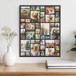Anpassningsbar 42 Fotokollage Canvastryck<br><div class="desc">Gör en egen visning av en arbetsyta med 42 av dina omhuldade fotominnen i ett modernt fotokollage i stil. Lägg helt enkelt till bilderna för anpassningsbarnas fotohemdekanter eller personlig för familj och vänner.</div>