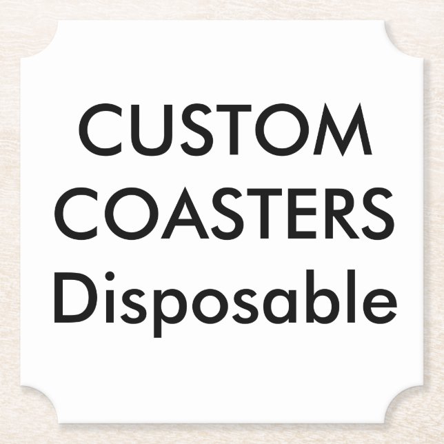 Anpassningsbar 4" disponibelt partyunderlägg för underlägg papper (Framsida)