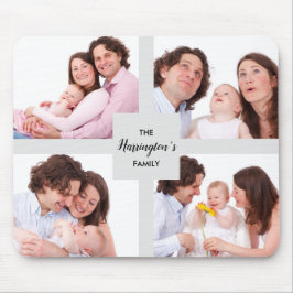 Anpassningsbar 4-familjefoton Samla rektangel Ram Musmatta