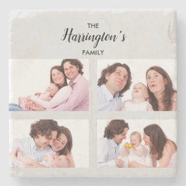 Anpassningsbar 4-familjefoton Samla rektangel Ram Stenunderlägg