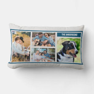 Anpassningsbar 4-familjens fotosamling enkel lumbarkudde
