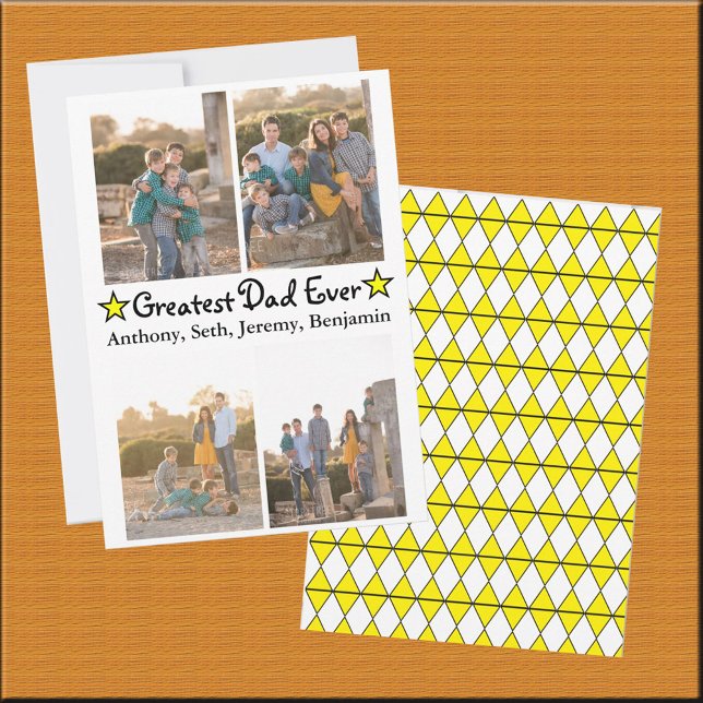Anpassningsbar 4 Foto Underbarare Pappa någonsin F Inbjudningar (Skapare uppladdad)