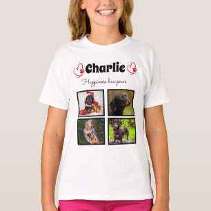 Anpassningsbar 4 fotofärgskjorta för hund av flick t shirt