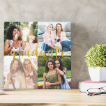 Anpassningsbar 4 Fotokollage Guld Student Studente Canvastryck<br><div class="desc">Personligens fotokollage, kvadratisk omslagen arbetsyta. Handskriven med guld glitter, "student" skrivs ut med ditt namn och år som en textövertäckning på dina foton. Fotomallen har konfigurerats så att du kan lägga till 4 av din favoritbilder, dina besties och påminnelser om roligtar under studieåren. Bläddra i butiken om du vill ha...</div>