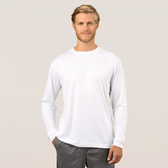 Sport-Tek Competiitor L/S T-shirt, Herr, Vit