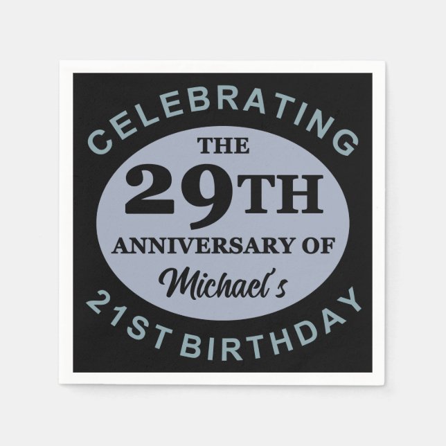 Anpassningsbar 50:e födelsedagen Humor Pappersservett (Framsidan)