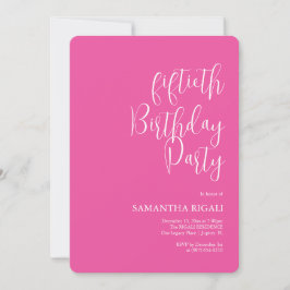 Anpassningsbar 50:e Födelsedagsfesten Inbjudan Fuc