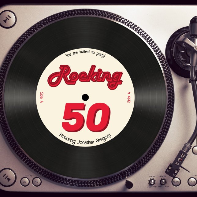 Anpassningsbar 50:e födelsedagskalenlige Retro Mus Inbjudningar (Skapare uppladdad)