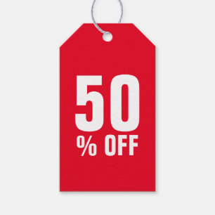 Anpassningsbar 50 % prisa märkre i detaljhandeln f presentetikett