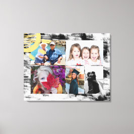 Anpassningsbar 5 Abstrakt för svart och vitt Canvastryck