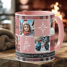 Anpassningsbar 5 Foton Söt Rosa Pets-jul Kaffemugg