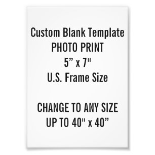 Anpassningsbar 5" x 7" fototryck (US-ramformatet)