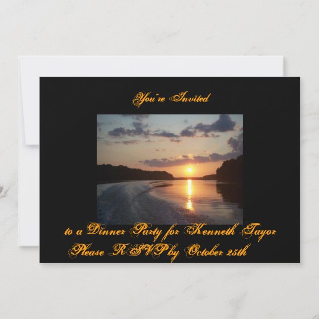 Anpassningsbar 5x7 Meddelanden om inbjudningar til (Framsida)