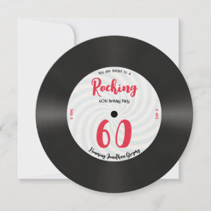 Anpassningsbar 60:e födelsedagskalenlige Retro Mus Inbjudningar