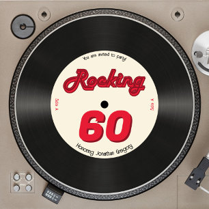 Anpassningsbar 60:e födelsedagskalenlige Retro Mus Inbjudningar