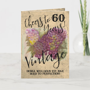 Anpassningsbar 60:e Vintagen på födelsedagen - Che Kort