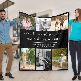 Anpassningsbar 6 Fotolöst utanför Ord Black Fleecefilt