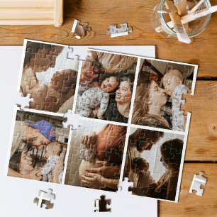 Anpassningsbar 6 Personlig för fotogallerikollage Pussel