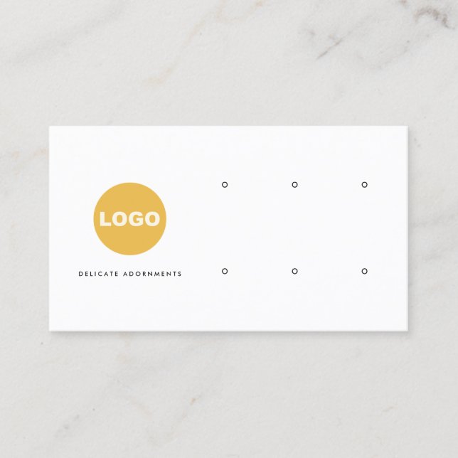 Anpassningsbar 6 Sex Hål Stud Earring Add Logotyp  Visitkort (Framsida)