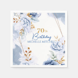 Anpassningsbar 70: Blåblått Guld Pappersservett