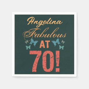 Anpassningsbar 70:e födelsedag Fabulous Pappersservett