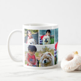 Anpassningsbar 7 Fotokollage Bild Coffee Mugg