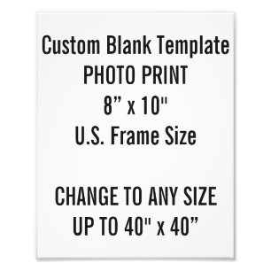 Anpassningsbar 8" × 10" fototryck (US-ramformatet
