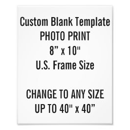 Anpassningsbar 8" × 10" Fotoutskrift (USA Ram Stor Fototryck