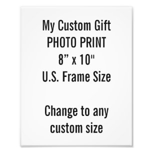 Anpassningsbar 8" × 10" Fotoutskrift (USA Ram Stor Fototryck