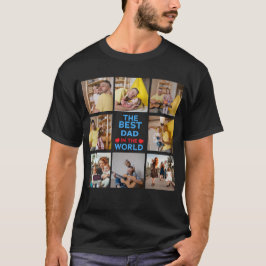 Anpassningsbar 8 Bild, världens bästa Pappa T Shirt
