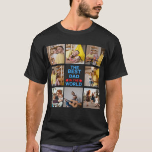 Anpassningsbar 8 Bild, världens bästa Pappa T Shirt