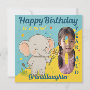 Anpassningsbar 8:e födelsedag Elephant Sweet your Kort